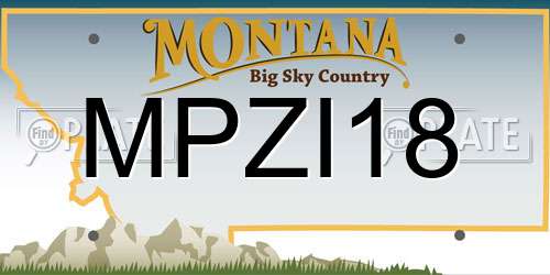 MPZI18 Montana License Plate