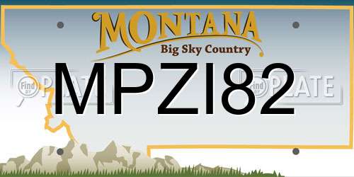 MPZI82 Montana License Plate