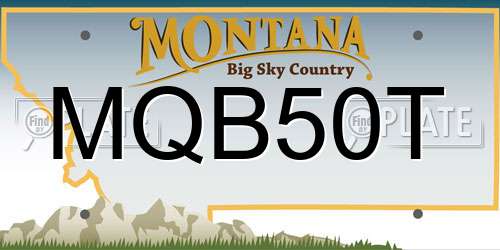 MQB50T Montana License Plate