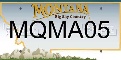 MQMA05 Montana License Plate