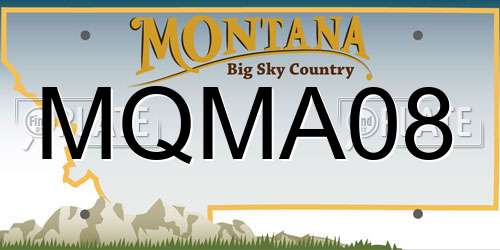 MQMA08 Montana License Plate