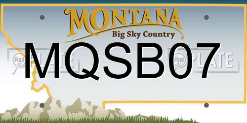 MQSB07 Montana License Plate