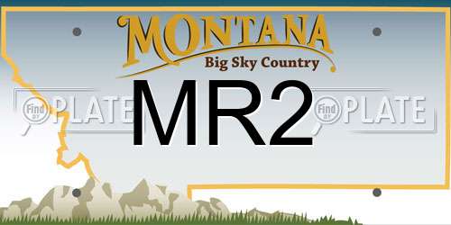 MR2 Montana License Plate