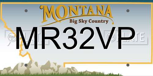 MR32VP Montana License Plate