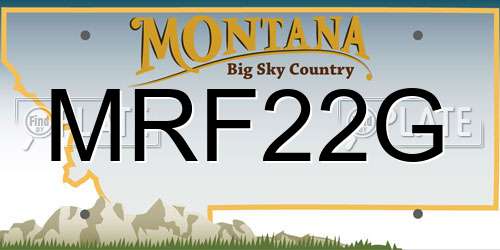 MRF22G Montana License Plate