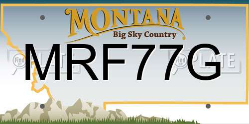 MRF77G Montana License Plate