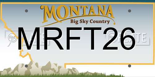 MRFT26 Montana License Plate