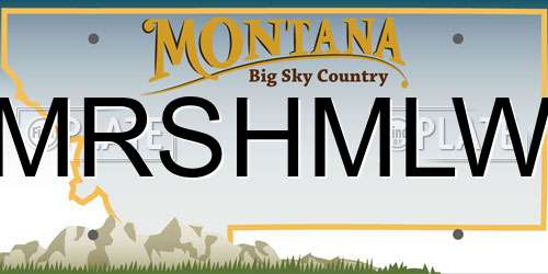 MRSHMLW Montana License Plate