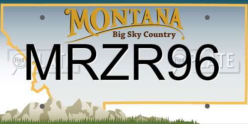 MRZR96 Montana License Plate