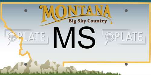 MS Montana License Plate