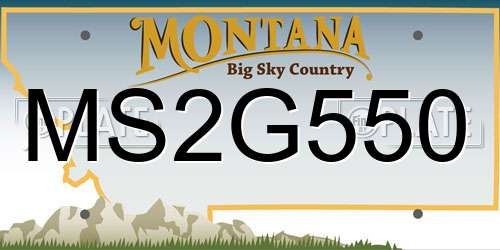MS2G550 Montana License Plate