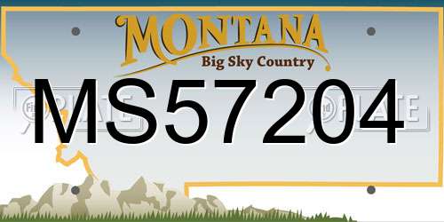 MS57204 Montana License Plate