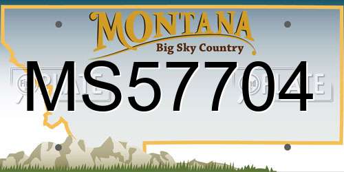 MS57704 Montana License Plate