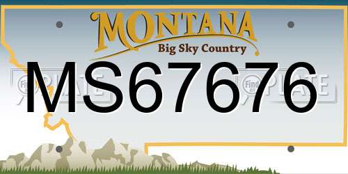 MS67676 Montana License Plate
