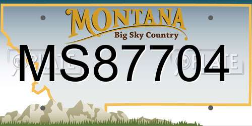 MS87704 Montana License Plate