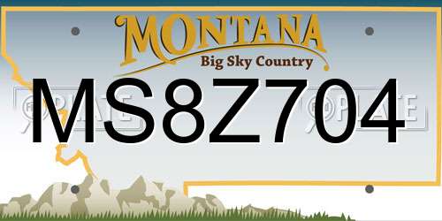 MS8Z704 Montana License Plate