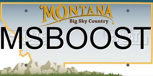 MSBOOST Montana License Plate