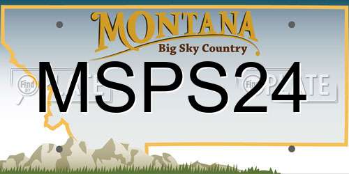 MSPS24 Montana License Plate