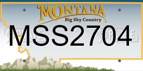 MSS2704 Montana License Plate