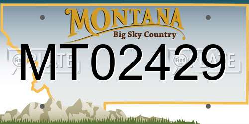 MT02429 Montana License Plate