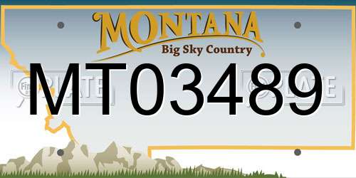MT03489 Montana License Plate
