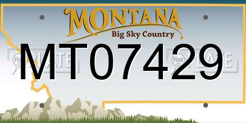 MT07429 Montana License Plate