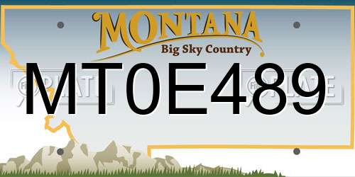 MT0E489 Montana License Plate