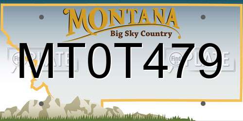 MT0T479 Montana License Plate