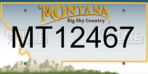 MT12467 Montana License Plate