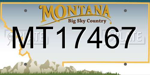 MT17467 Montana License Plate