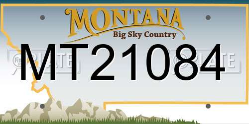 MT21084 Montana License Plate