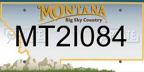 MT2I084 Montana License Plate