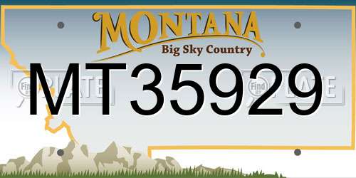 MT35929 Montana License Plate