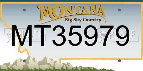 MT35979 Montana License Plate