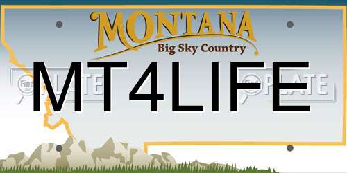 MT4LIFE Montana License Plate
