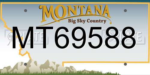 MT69588 Montana License Plate