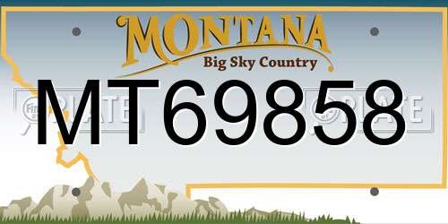 MT69858 Montana License Plate