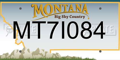 MT7I084 Montana License Plate