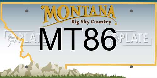 MT86 Montana License Plate