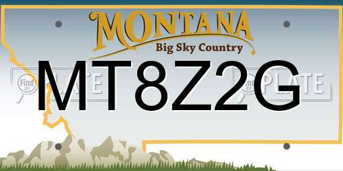 MT8Z2G Montana License Plate