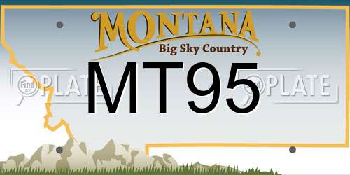MT95 Montana License Plate