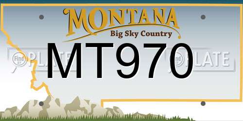 MT970 Montana License Plate