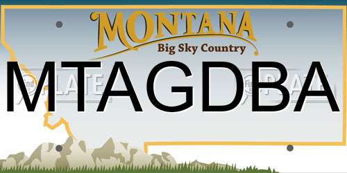 MTAGDBA Montana License Plate