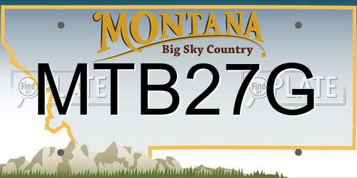 MTB27G Montana License Plate