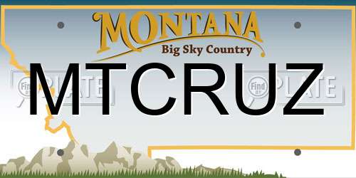 MTCRUZ Montana License Plate