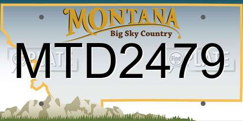 MTD2479 Montana License Plate