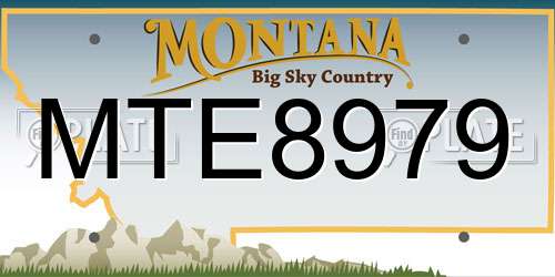 MTE8979 Montana License Plate