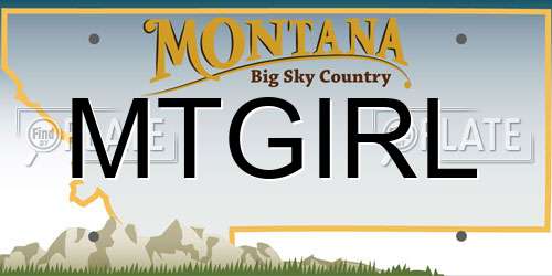MTGIRL Montana License Plate