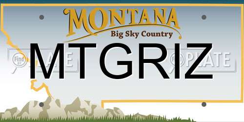 MTGRIZ Montana License Plate