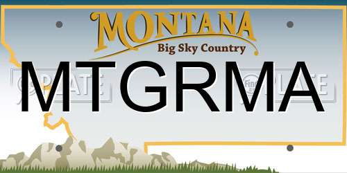 MTGRMA Montana License Plate
